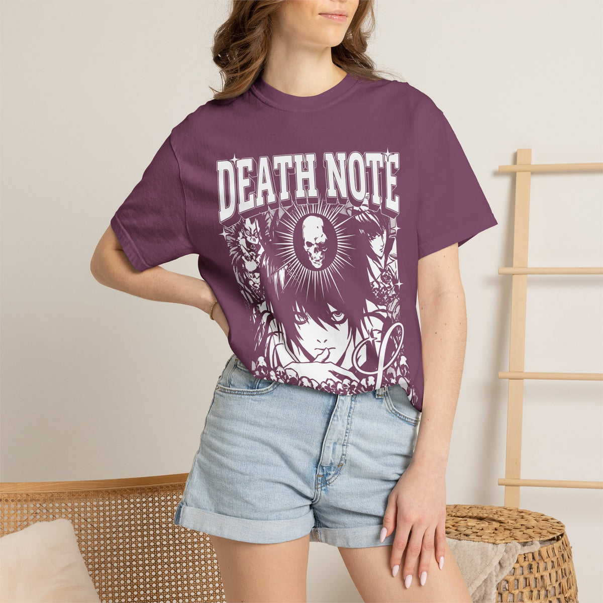 Gothic Skull Manga Detective Classic Tee | Dark Anime Gift