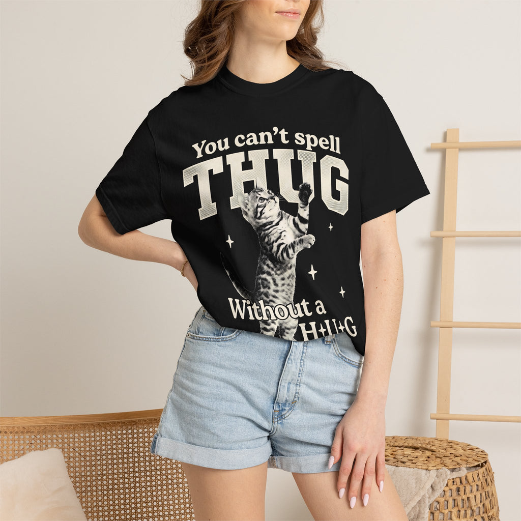 Thug Without A Hug Classic Tee | Funny Cat Meme | Pet Humor