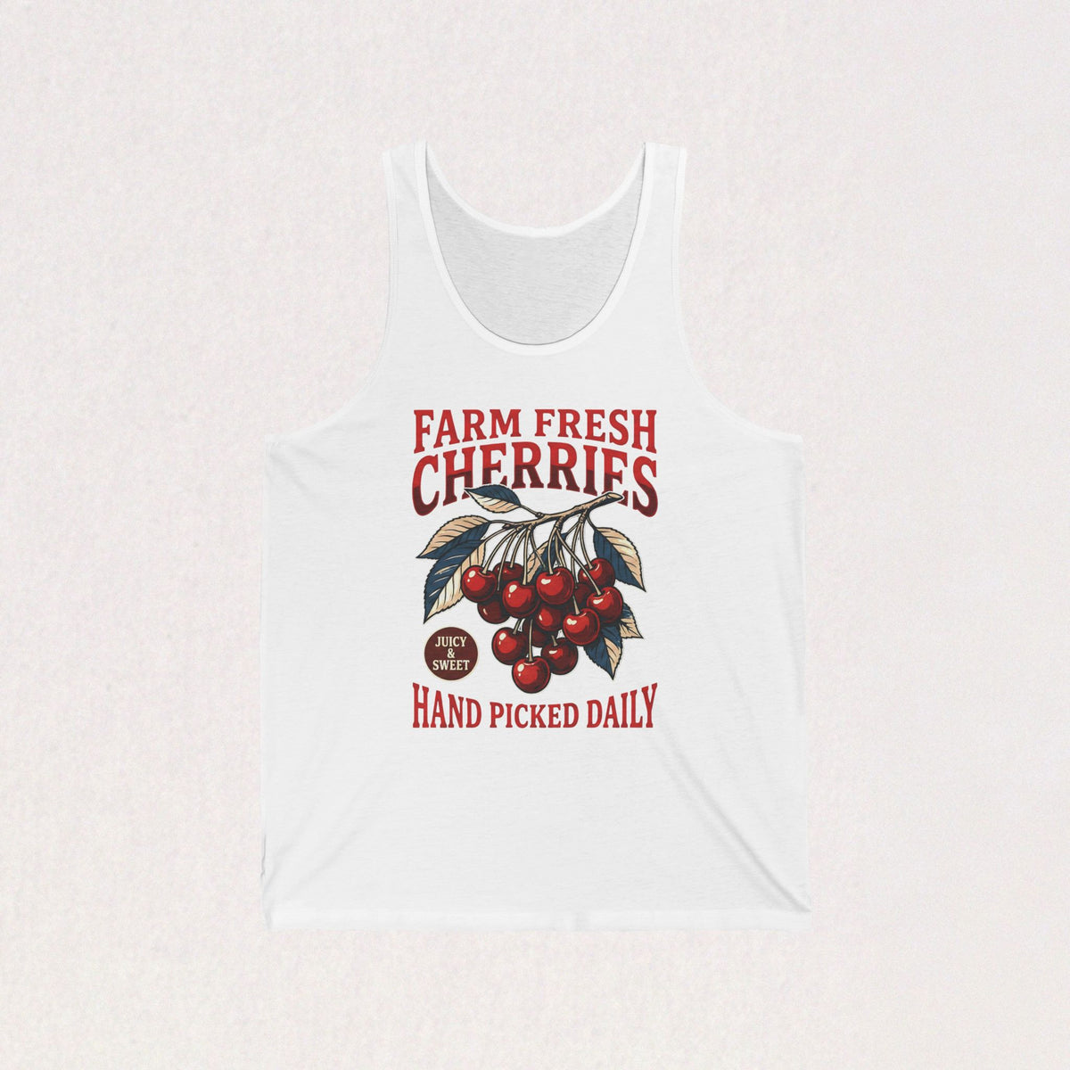 Farm Fresh Cherries Hand Picked Daily Unisex Tanktop