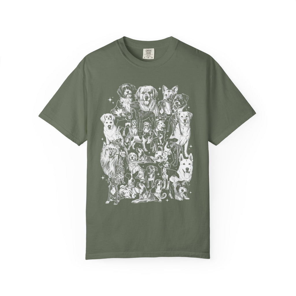Retro Puppy Collage Classic Tee | 90s Vintage | Dog Gift