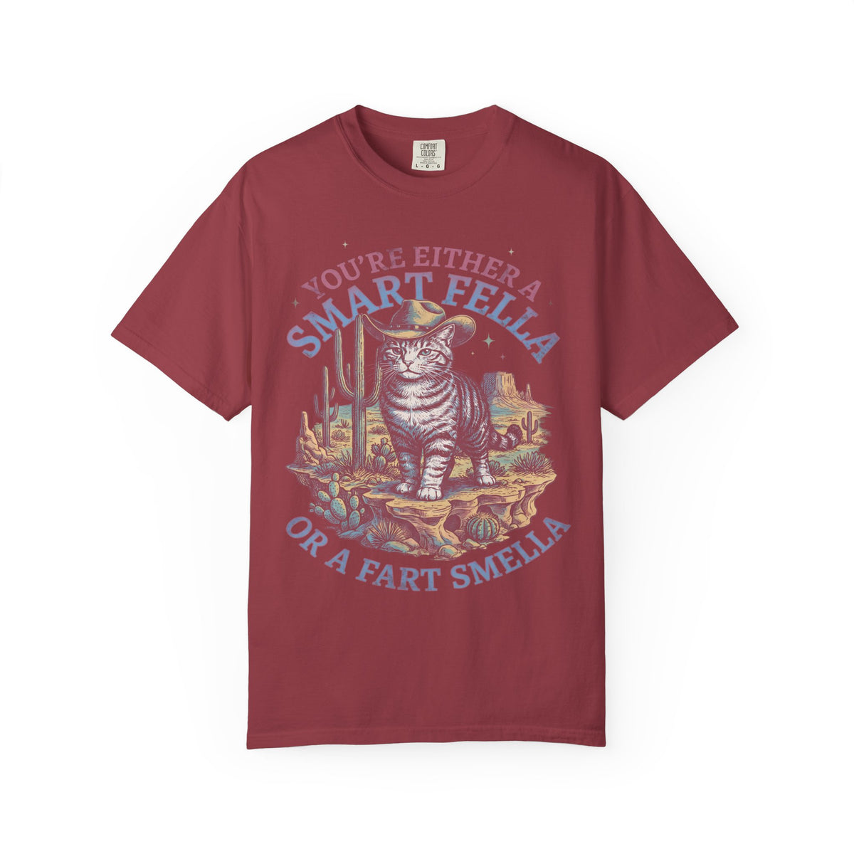 Smart Fella Fart Smella Classic Tee | Cowboy Cat | Desert Meme