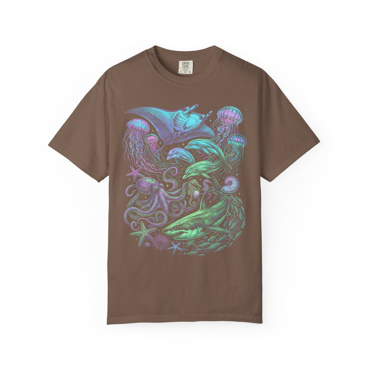 Deep Sea Ocean Creatures Classic Tee | Neon Vintage | Marine Life