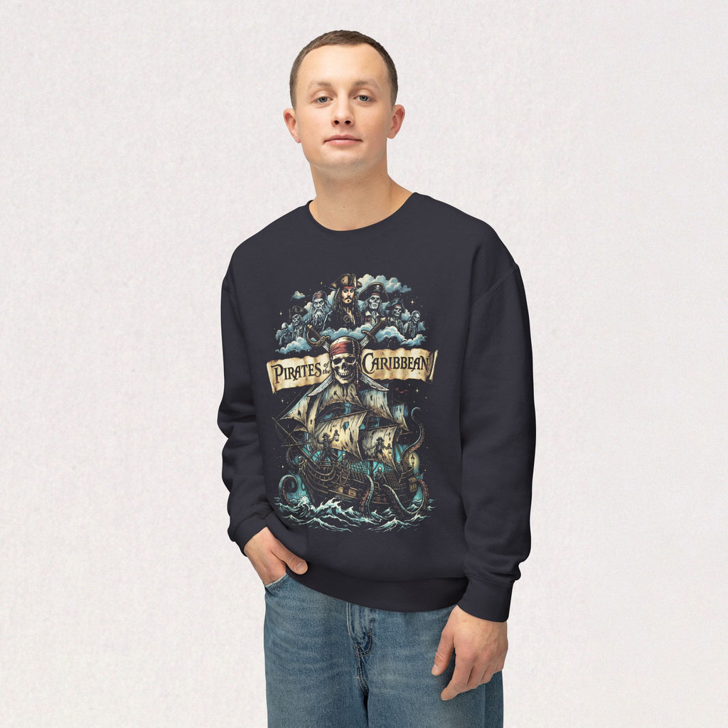 Pirates of the Caribean Skull Ship Crewneck Sweatshirt