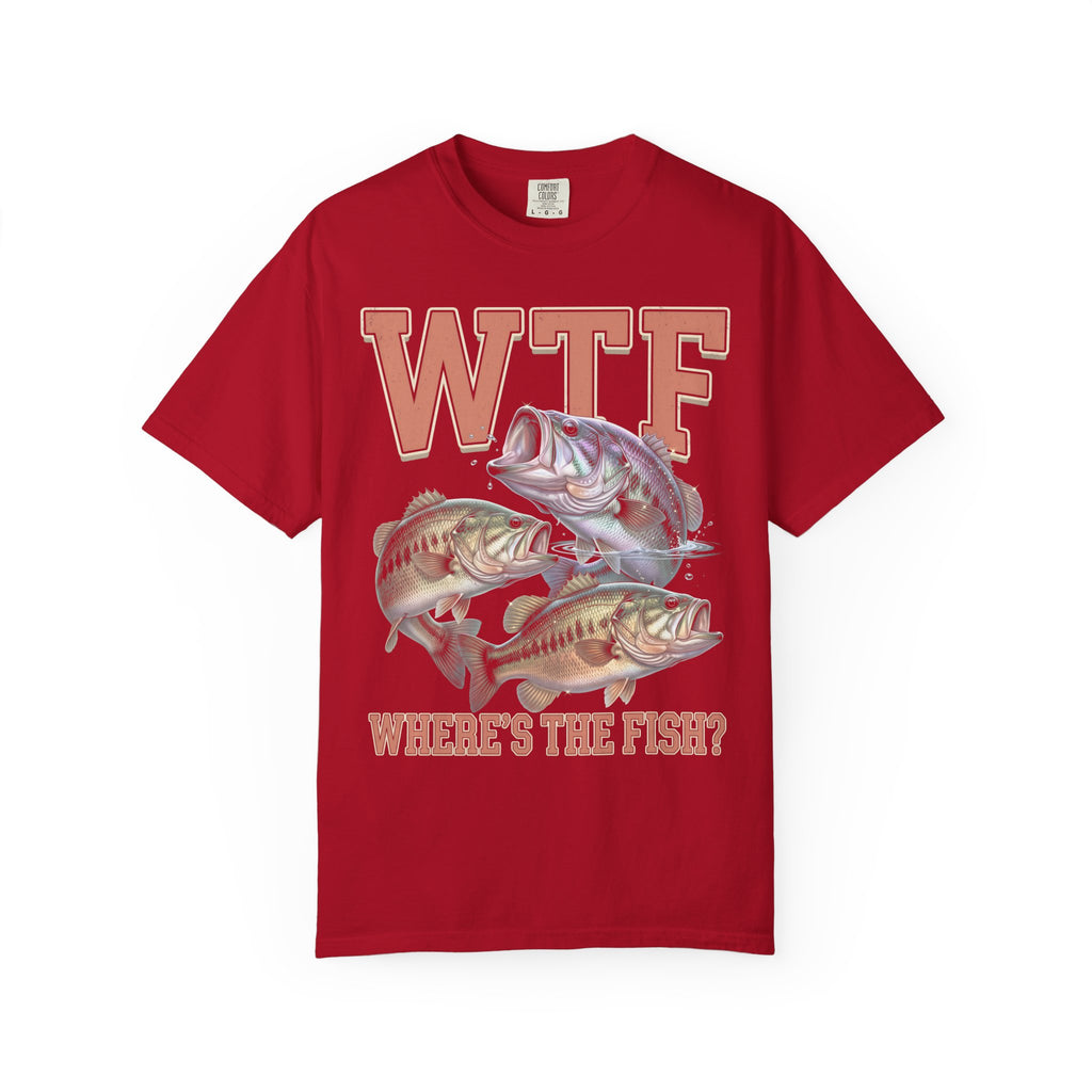 Where's The Fish Classic Tee | Bass Fishing | Fisherman Art