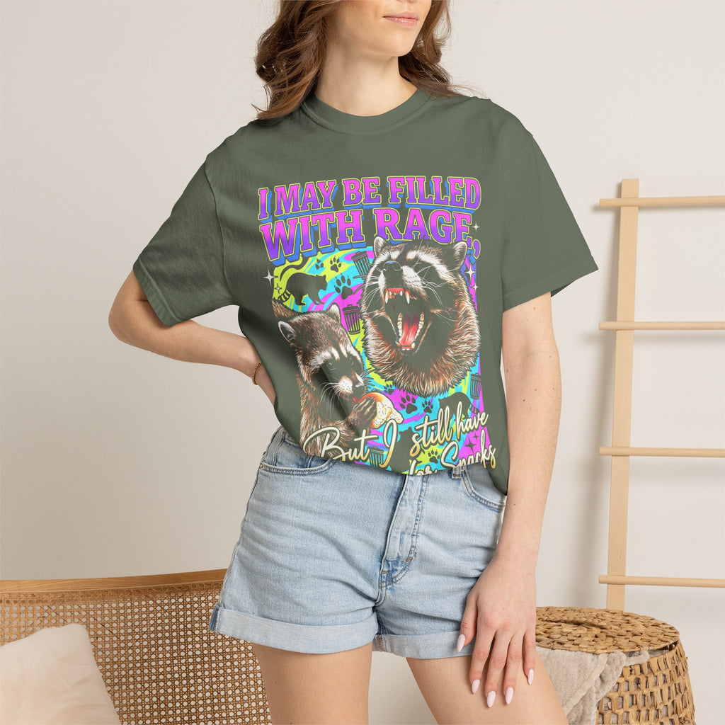I May Be Filled With Rage Classic Tee | Raccoon Meme Gift