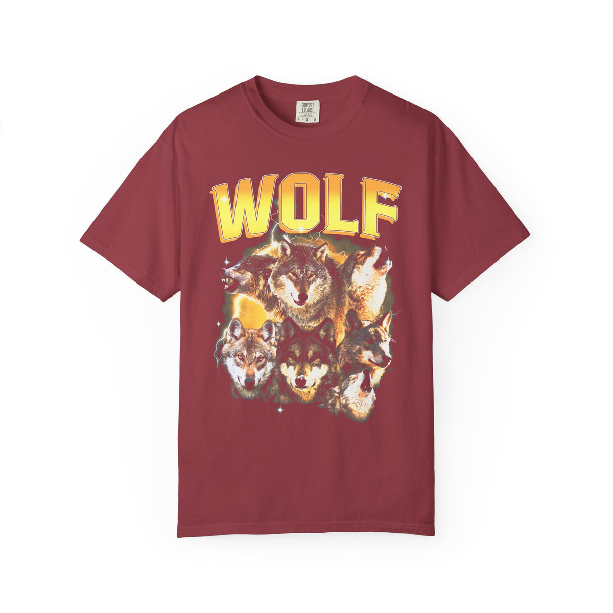 Wolf Lightning Classic Tee | Vintage 90s | Animal Lover Gift