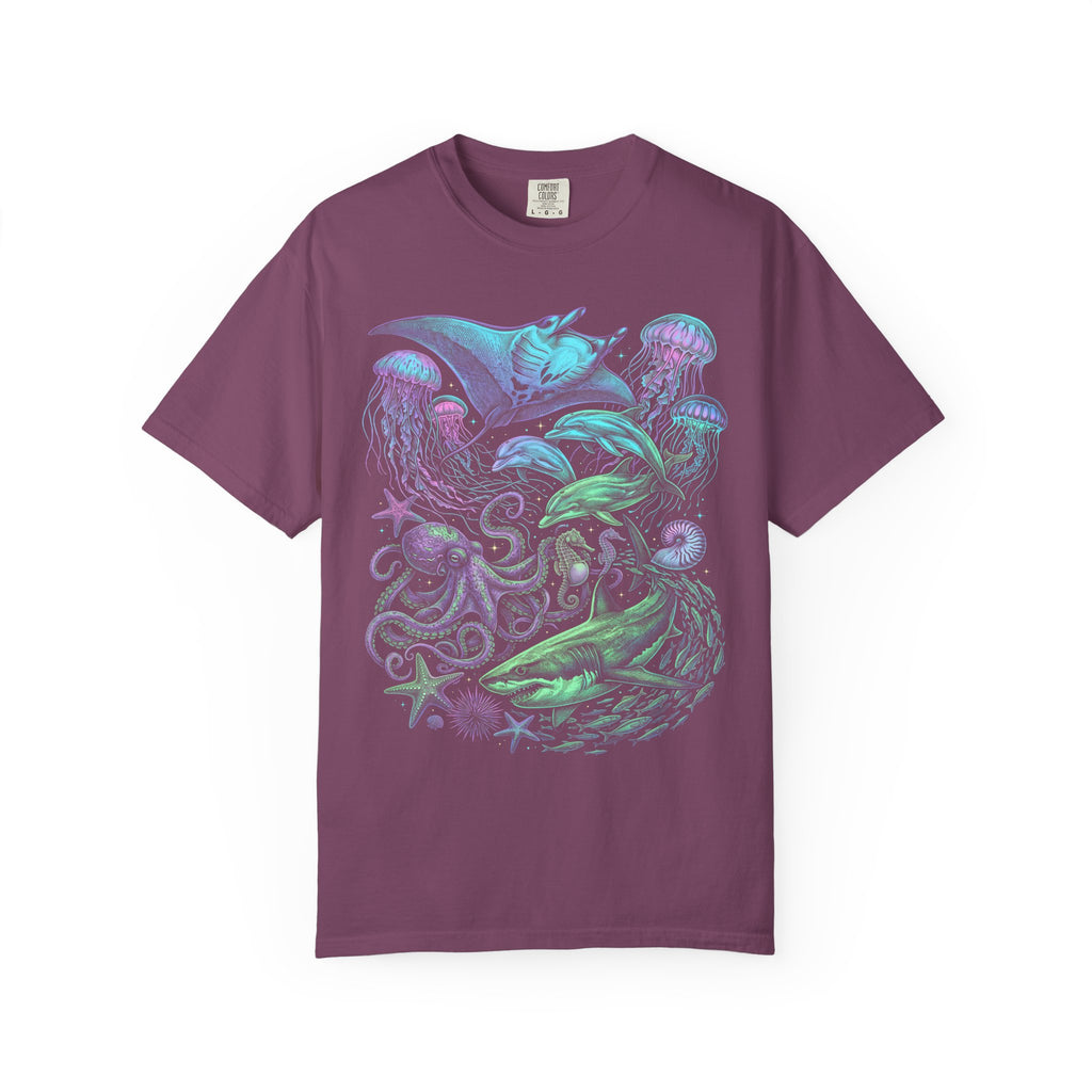 Deep Sea Ocean Creatures Classic Tee | Neon Vintage | Marine Life