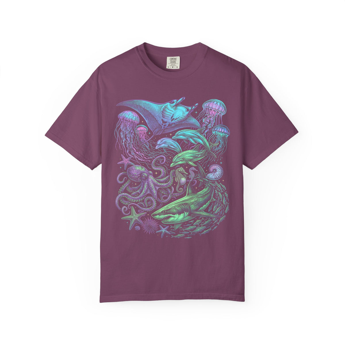 Deep Sea Ocean Creatures Classic Tee | Neon Vintage | Marine Life