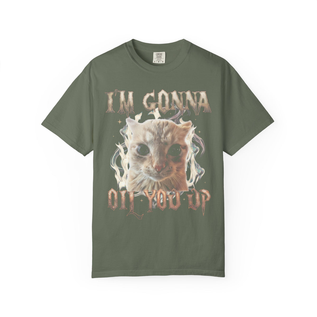 I'm Gonna Oil You Up Classic Tee | Meme Cat | Heavy Metal Bootleg