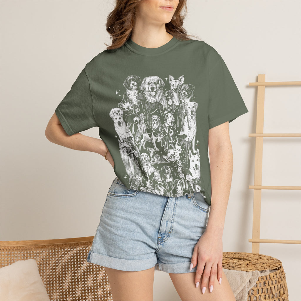Retro Puppy Collage Classic Tee | 90s Vintage | Dog Gift