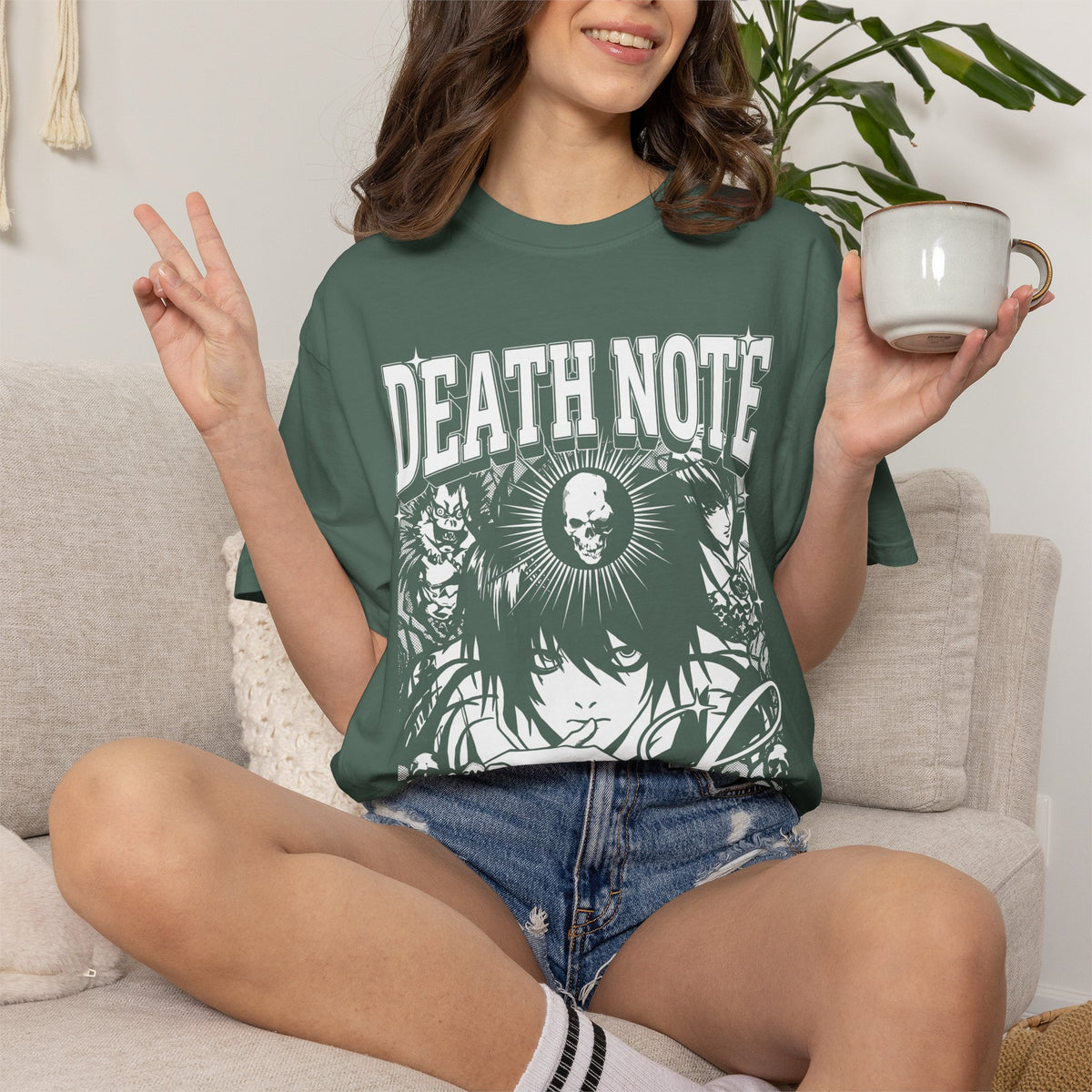 Gothic Skull Manga Detective Classic Tee | Dark Anime Gift