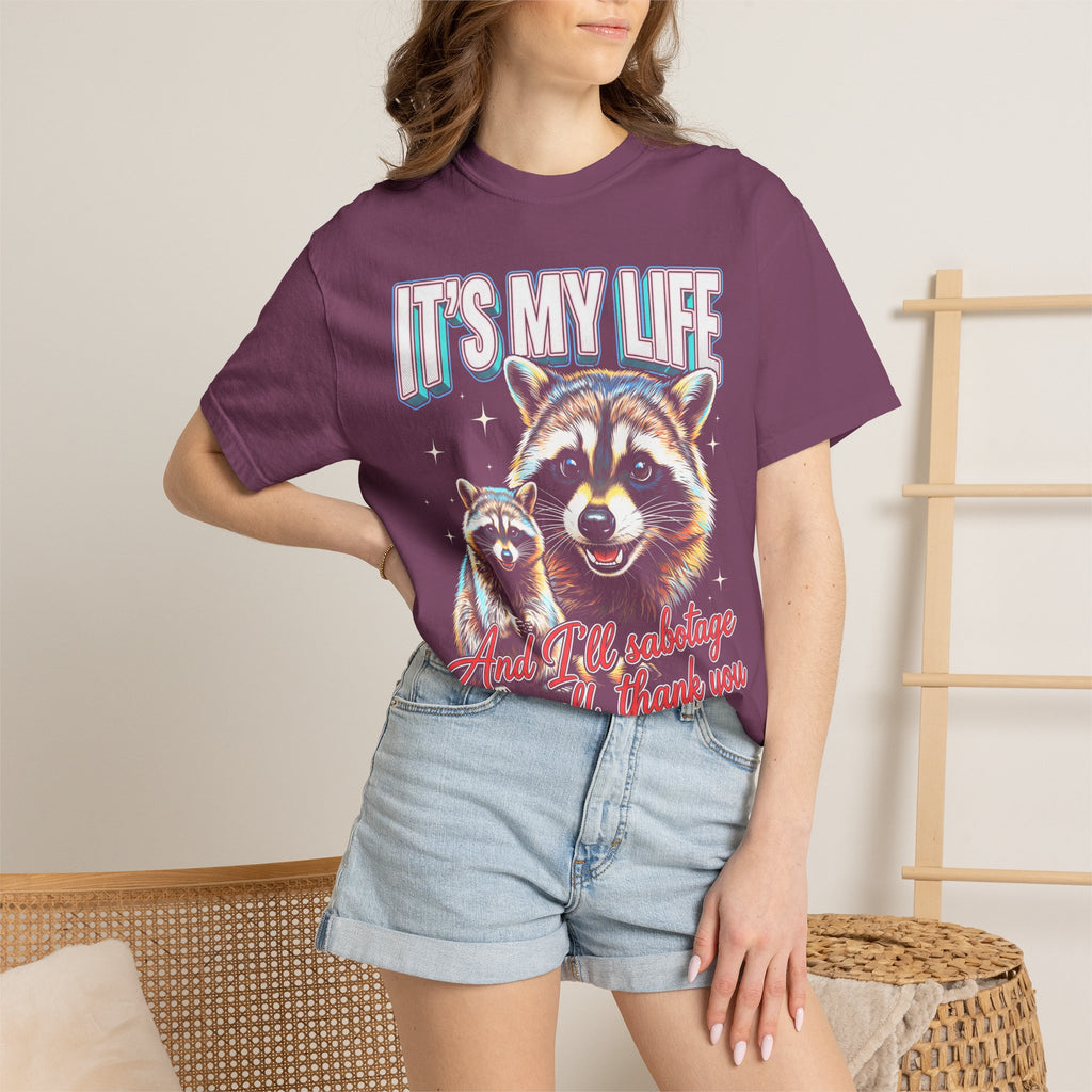 Its My Life Sabotage Myself Raccoon Classic Tee | 90s Retro