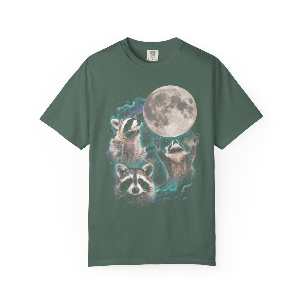 Three Raccoons Classic Tee | Space Full Moon | Starry Cosmos