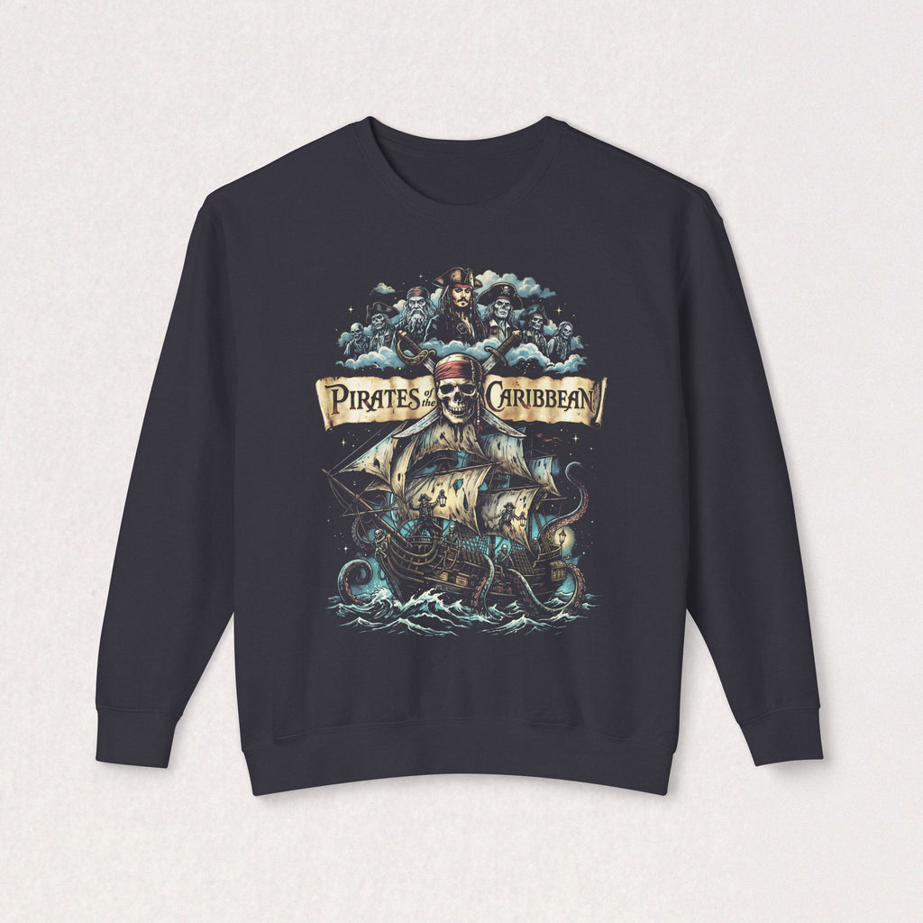 Pirates of the Caribean Skull Ship Crewneck Sweatshirt