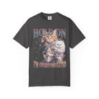 Hold On I'm Overstimulated Classic Tee | Funny Cat Lover