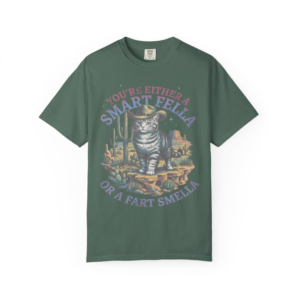 Smart Fella Fart Smella Classic Tee | Cowboy Cat | Desert Meme