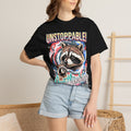 Unstoppable Overthinking Raccoon T-Shirt - Funny 90s Retro Graphic Tee