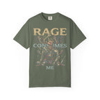 RAGE CONSUMES ME Classic Tee | Kneeling Knight | Dark Fantasy