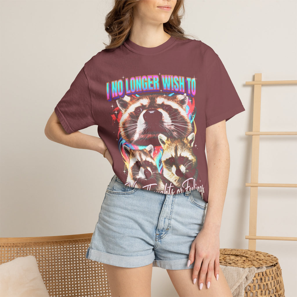 I No Longer Wish To Have Thoughts Classic Tee | Raccoon Meme
