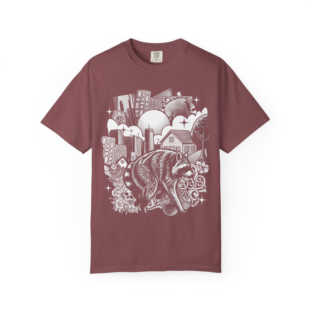 Raccoon City Skull Classic Tee | 90s Retro | Gaming Gift