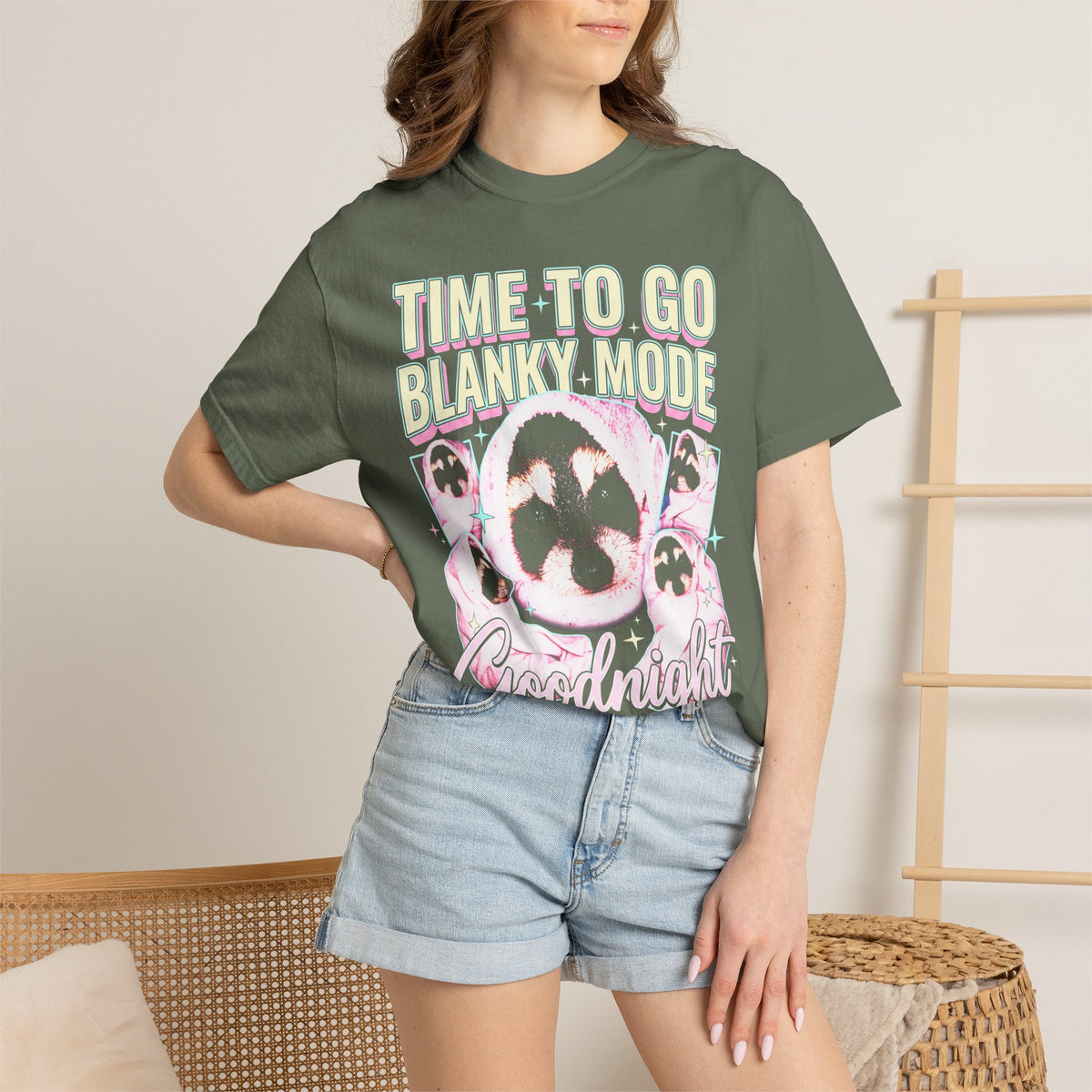 Time To Go Blanky Mode Classic Tee | Goodnight Funny Raccoon