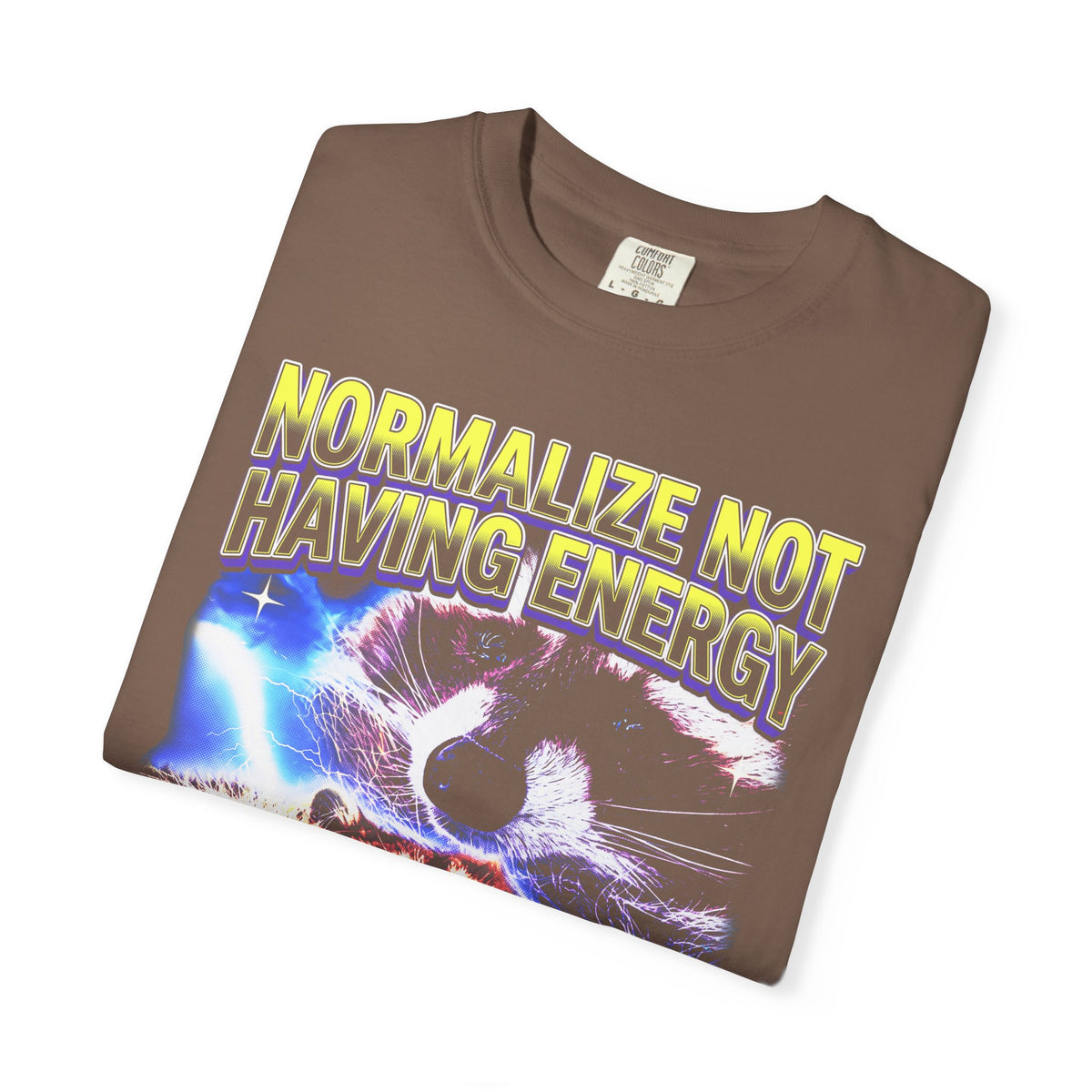 Normalize Not Having Energy Classic Tee | Tired Raccoon Meme