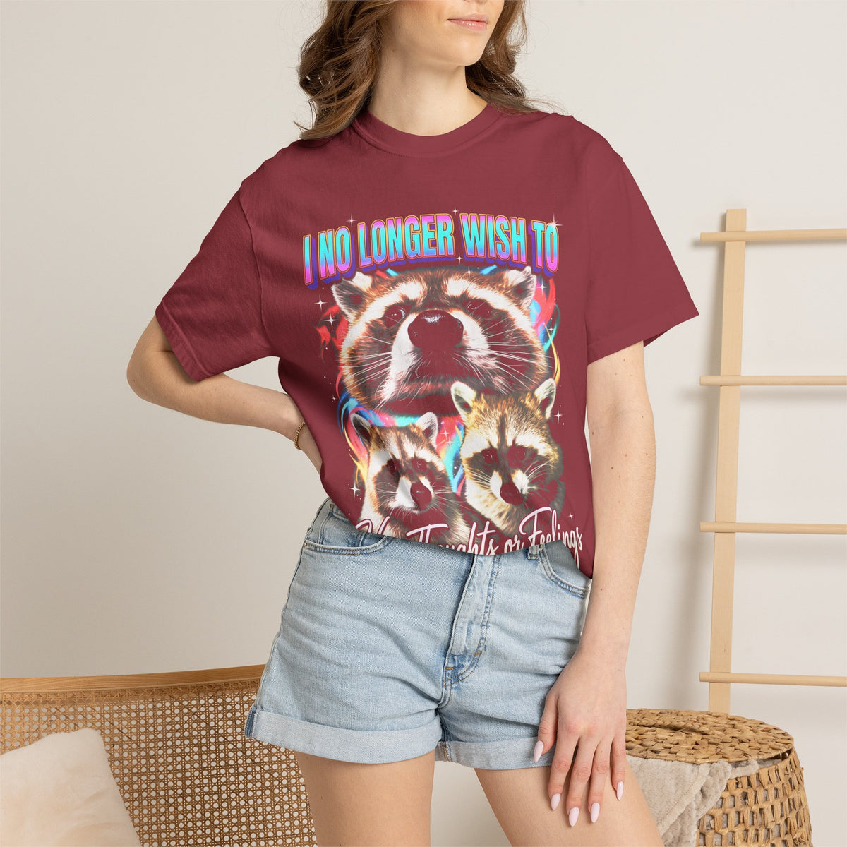 I No Longer Wish To Have Thoughts Classic Tee | Raccoon Meme