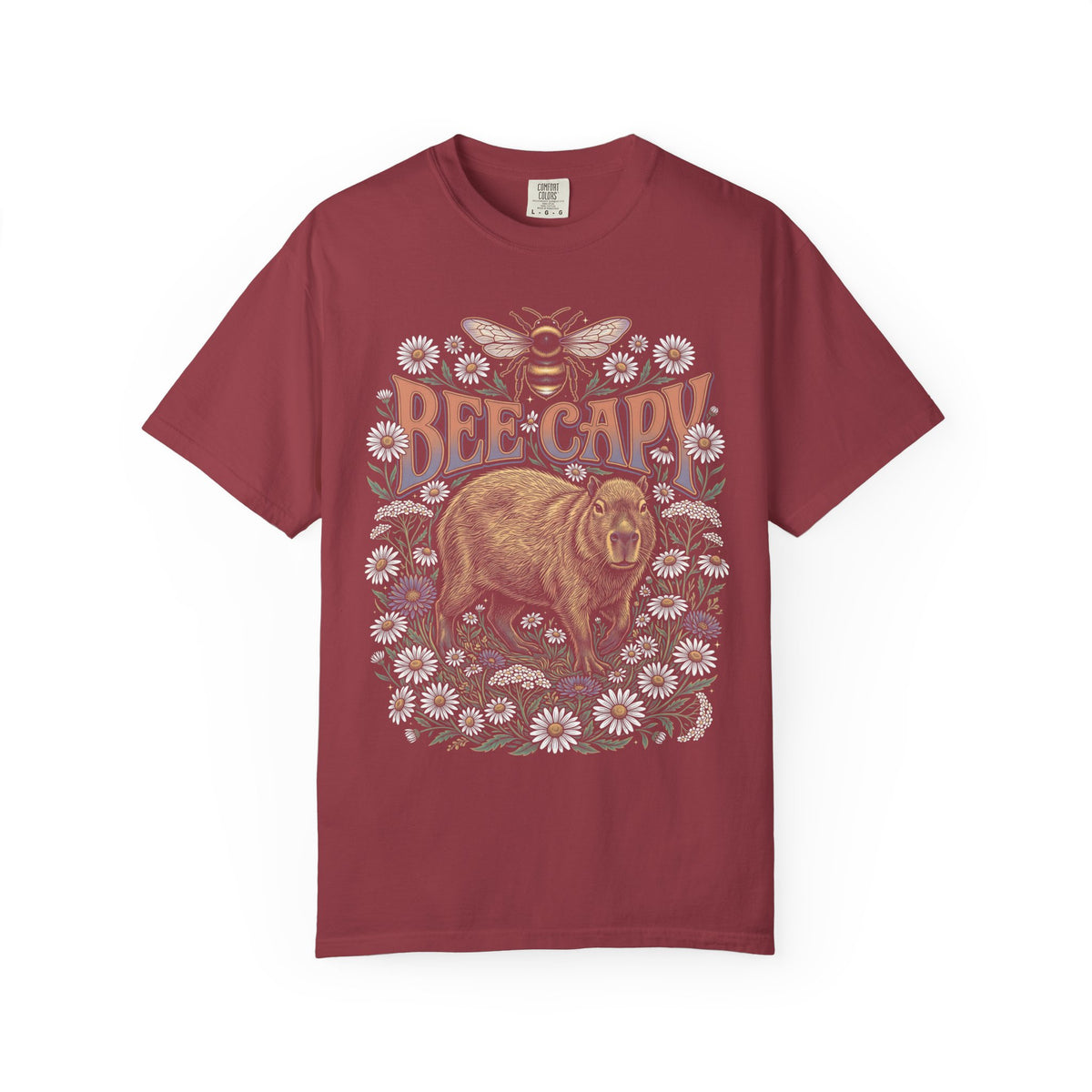 Bee Capy Classic Tee | Capybara Bumblebee | Floral Nature
