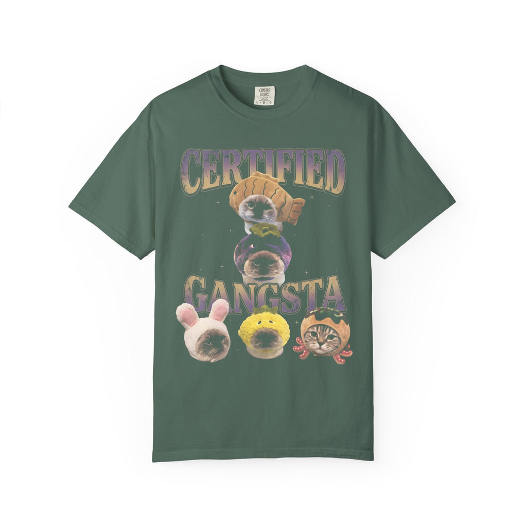 Certified Gangsta Cat Classic Tee | Taiyaki Food | Funny Hat