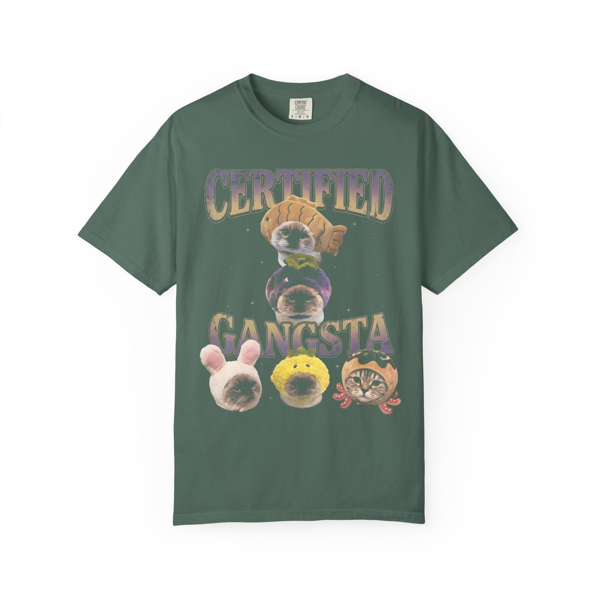 Certified Gangsta Cat Classic Tee | Taiyaki Food | Funny Hat