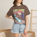 Late Night Visitor Raccoon Classic Tee | Retro Neon | Vintage