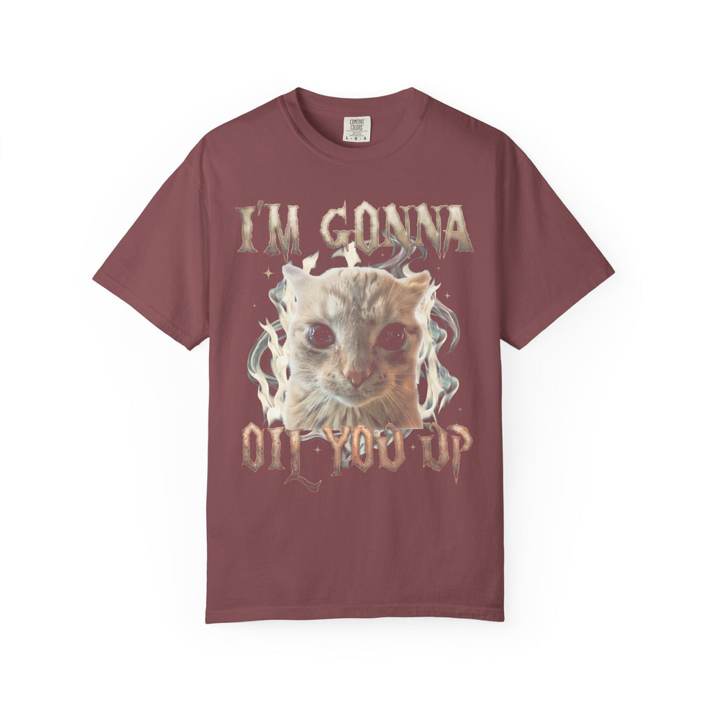 I'm Gonna Oil You Up Classic Tee | Meme Cat | Heavy Metal Bootleg