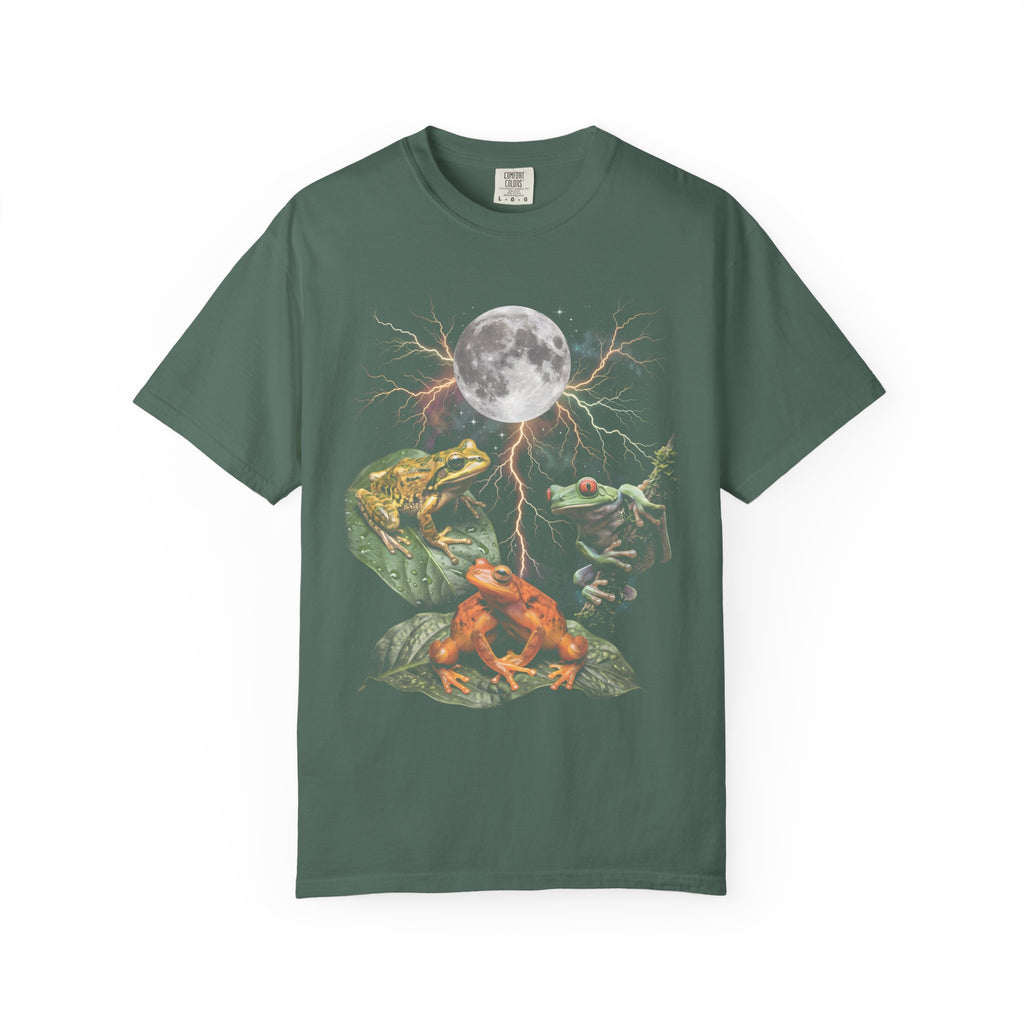 Trippy Space Frog Classic Tee | Cosmic Full Moon | Psychedelic