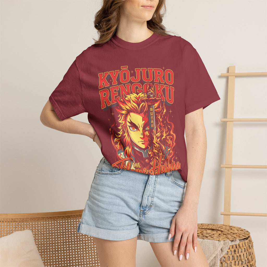 The Flame Hashira Fire Classic Tee | Anime Manga | Retro Gift