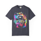 Neon DJ Raccoon Classic Tee | Synthwave Retro | Music Gift