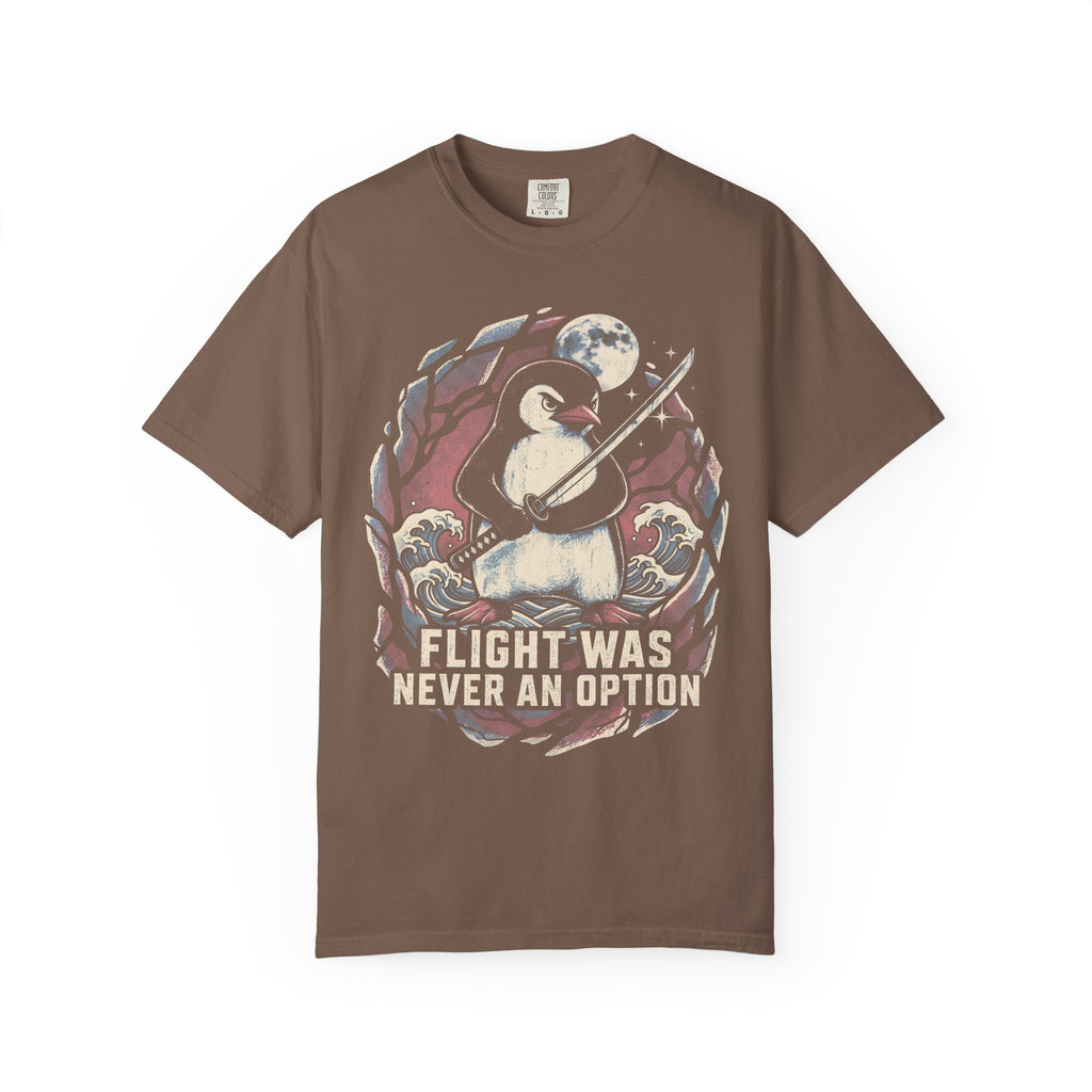 Flight Was Never An Option Classic Tee | Samurai Penguin Art
