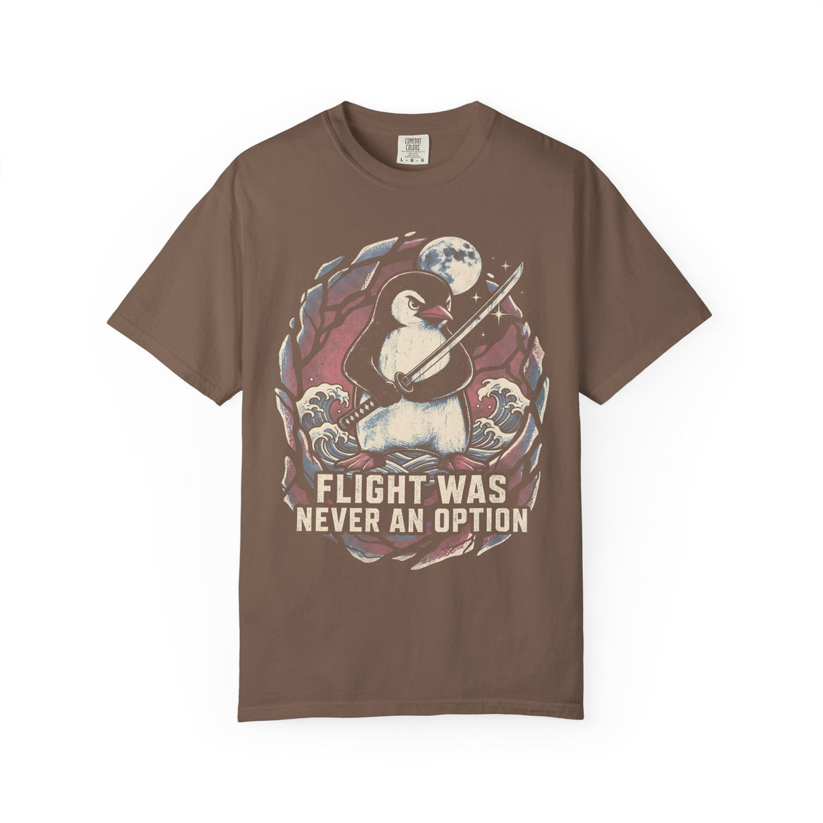 Flight Was Never An Option Classic Tee | Samurai Penguin Art