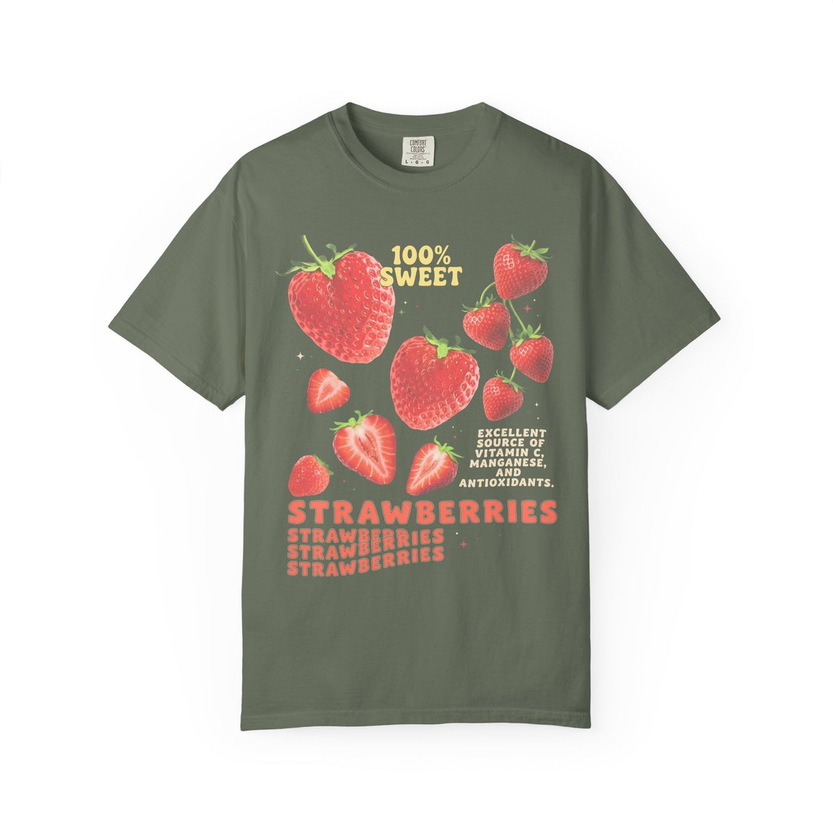 100% Sweet Strawberries Classic Tee | Healthy Fruit Art