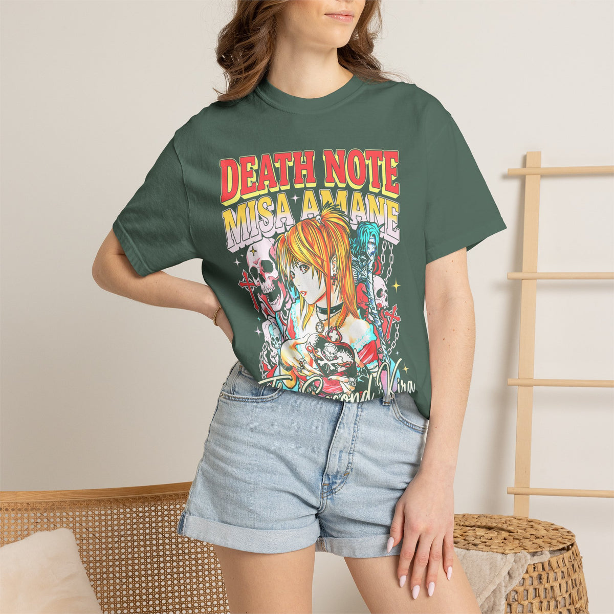 Gothic Girl Shinigami Classic Tee | 90s Vintage Dark Anime