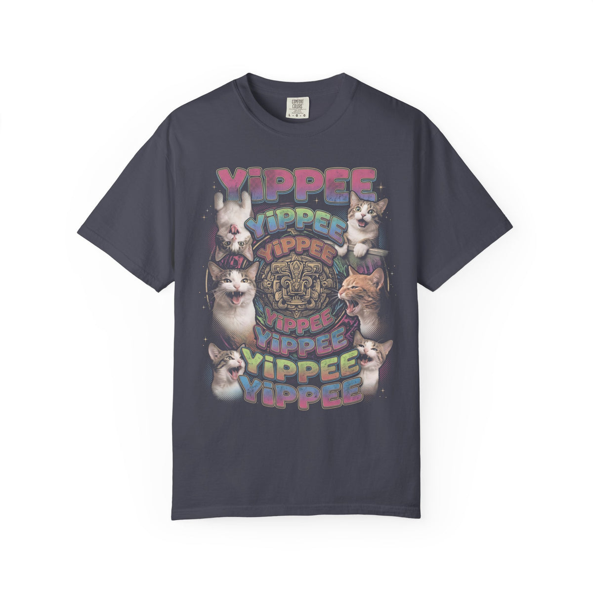 Yippee Screaming Cat Classic Tee | Psychedelic | Bootleg Art