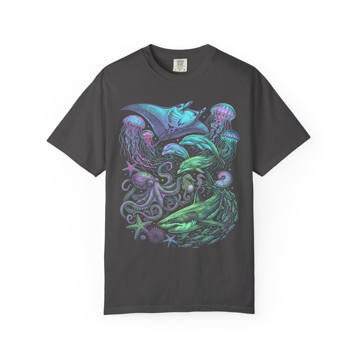 Deep Sea Ocean Creatures Classic Tee | Neon Vintage | Marine Life
