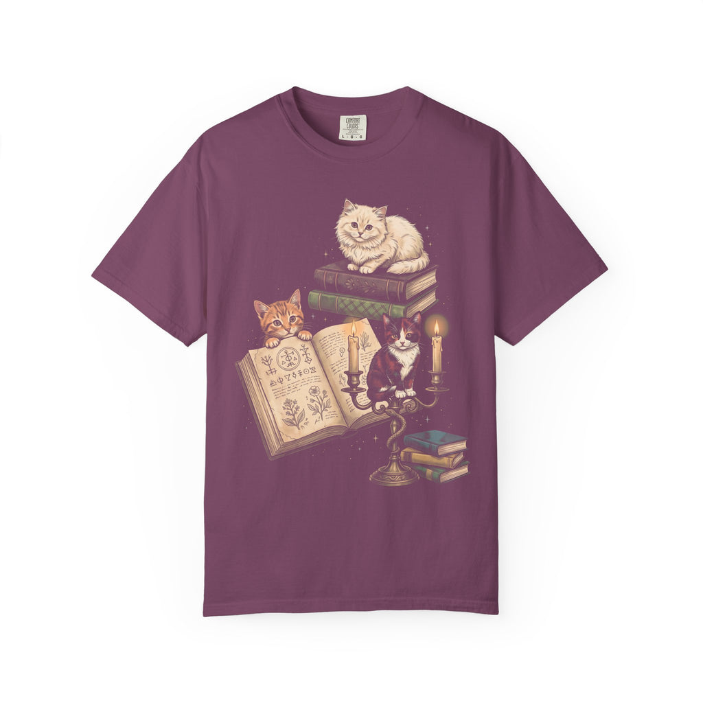 Mystical Library Cats Classic Tee | Occult Alchemy | Antique Book