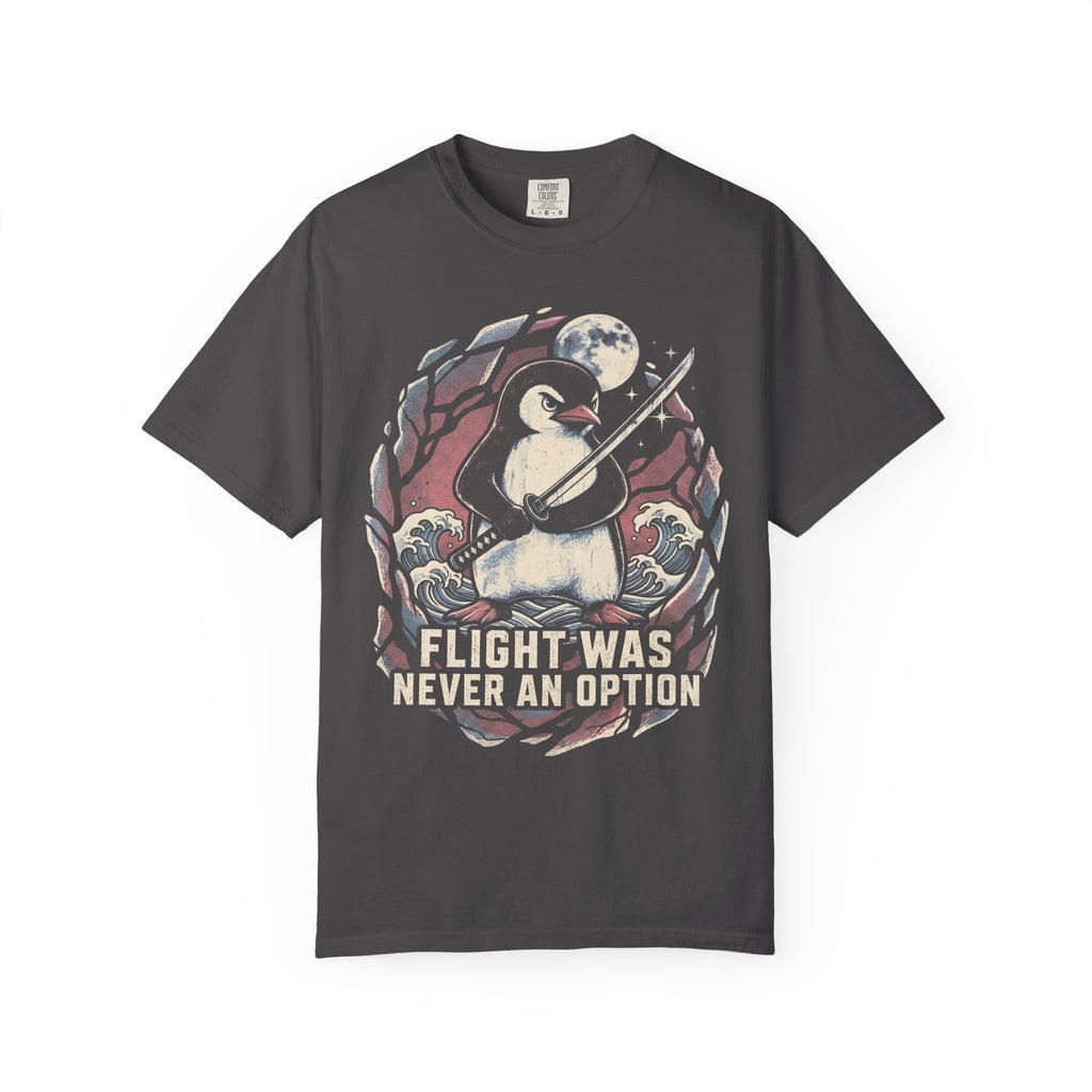 Flight Was Never An Option Classic Tee | Samurai Penguin Art