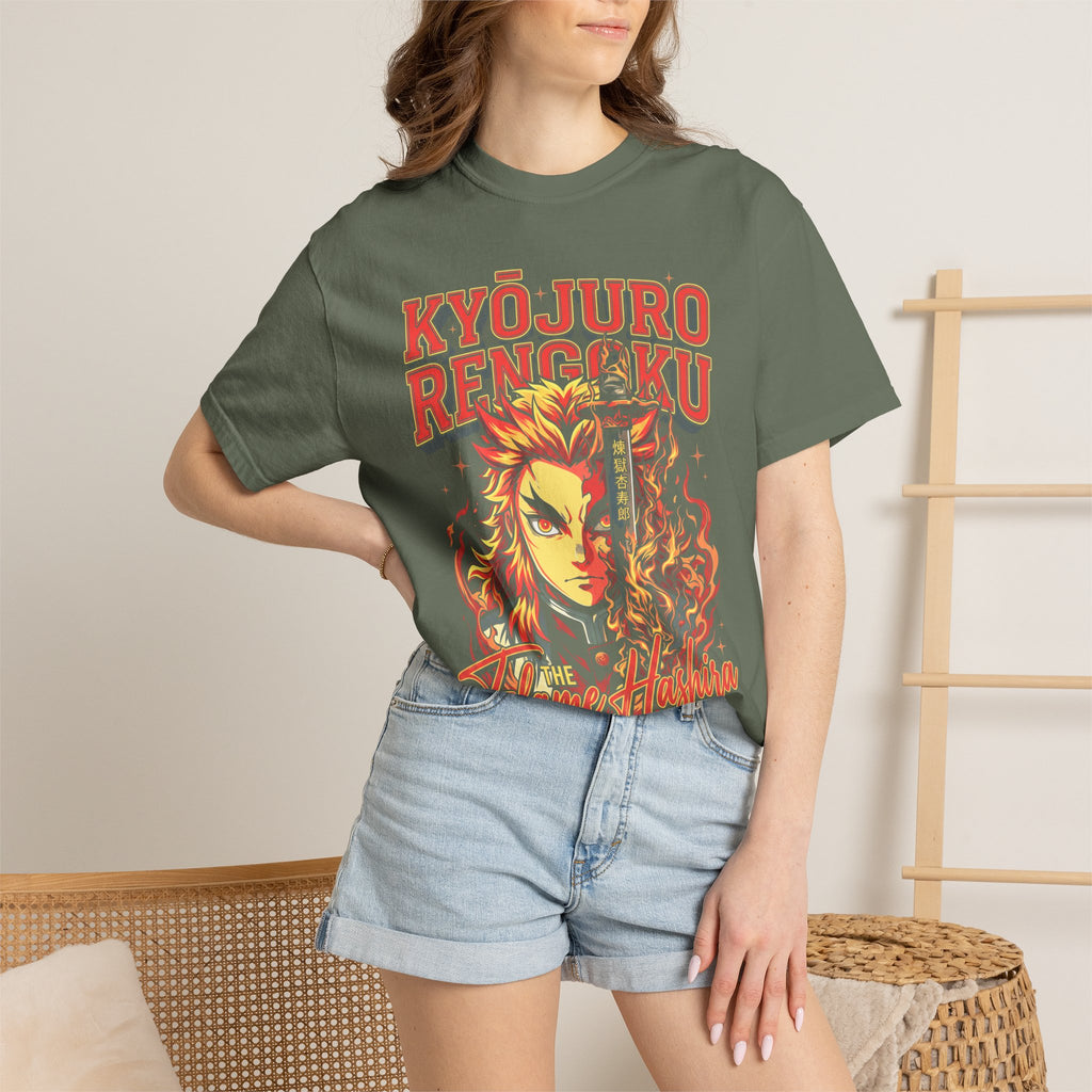 The Flame Hashira Fire Classic Tee | Anime Manga | Retro Gift