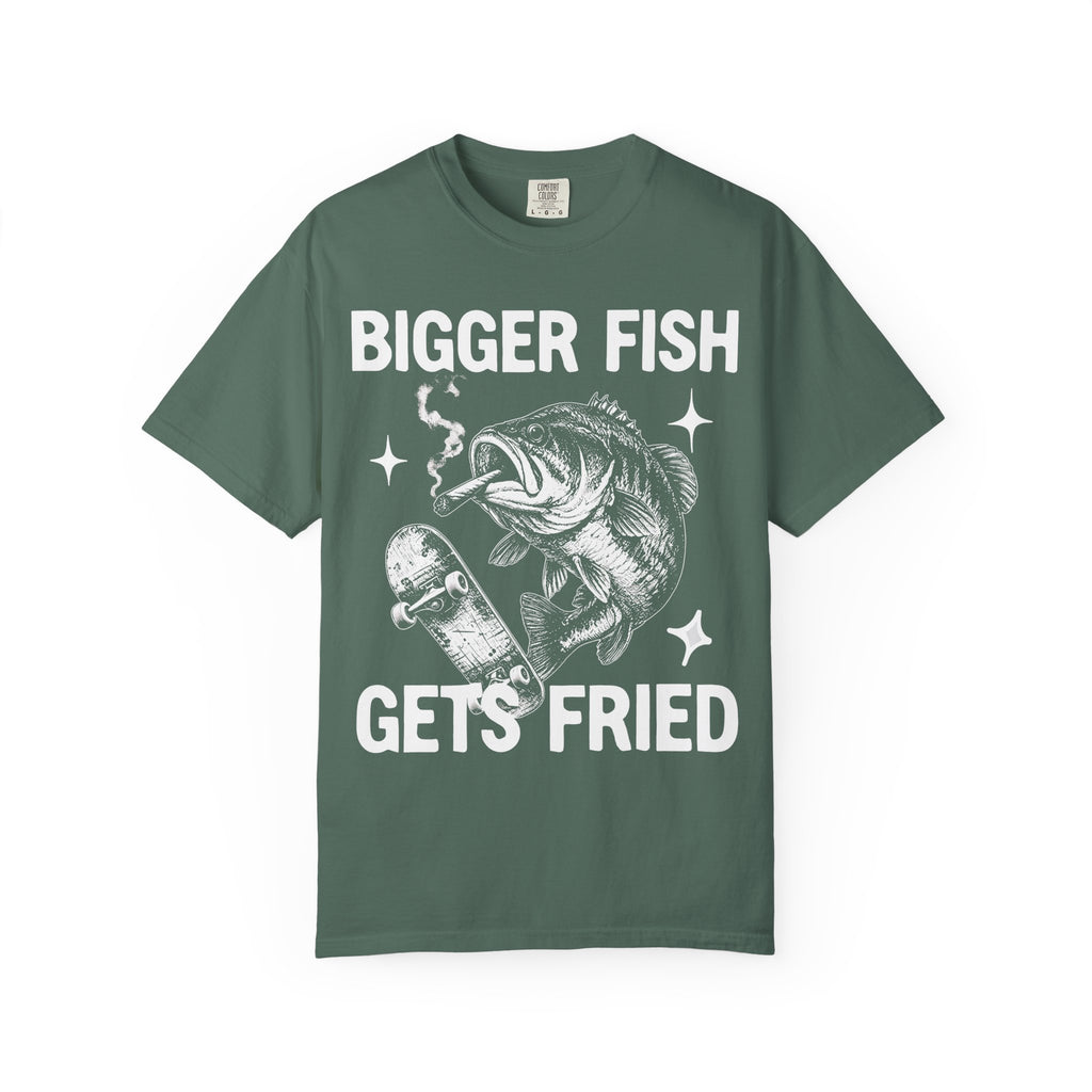 Bigger Fish Gets Fried Classic Tee | Funny Skater | Fish Meme