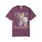 Hold On I'm Overstimulated Classic Tee | Funny Cat Lover