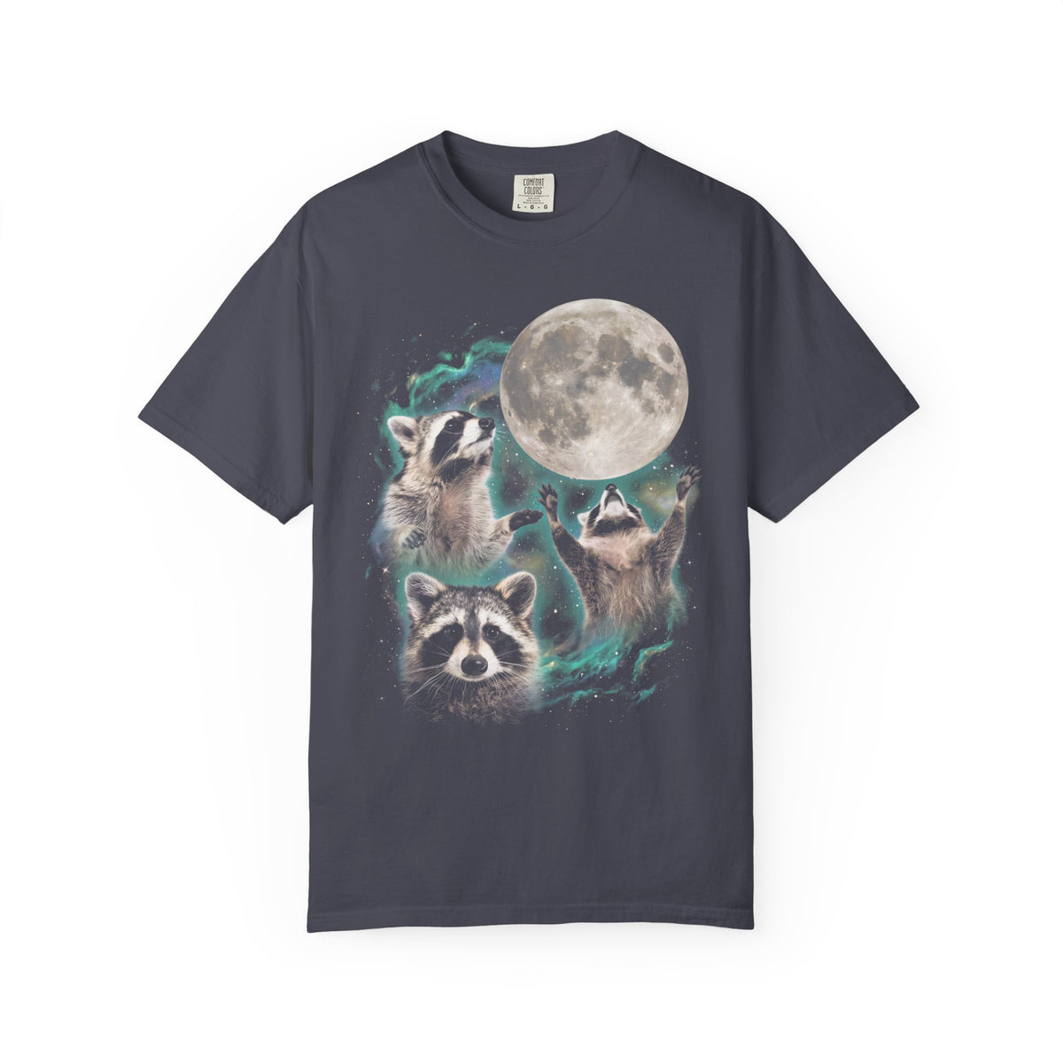 Three Raccoons Classic Tee | Space Full Moon | Starry Cosmos