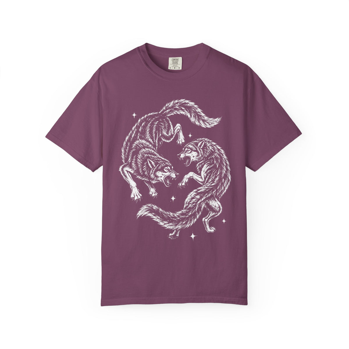 Twin Wolves Classic Tee | 90s Vintage | Dark Nature Wolf