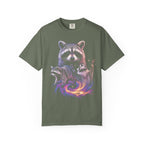 Cosmic Trio Raccoon Classic Tee | Galaxy Vortex | Psychedelic