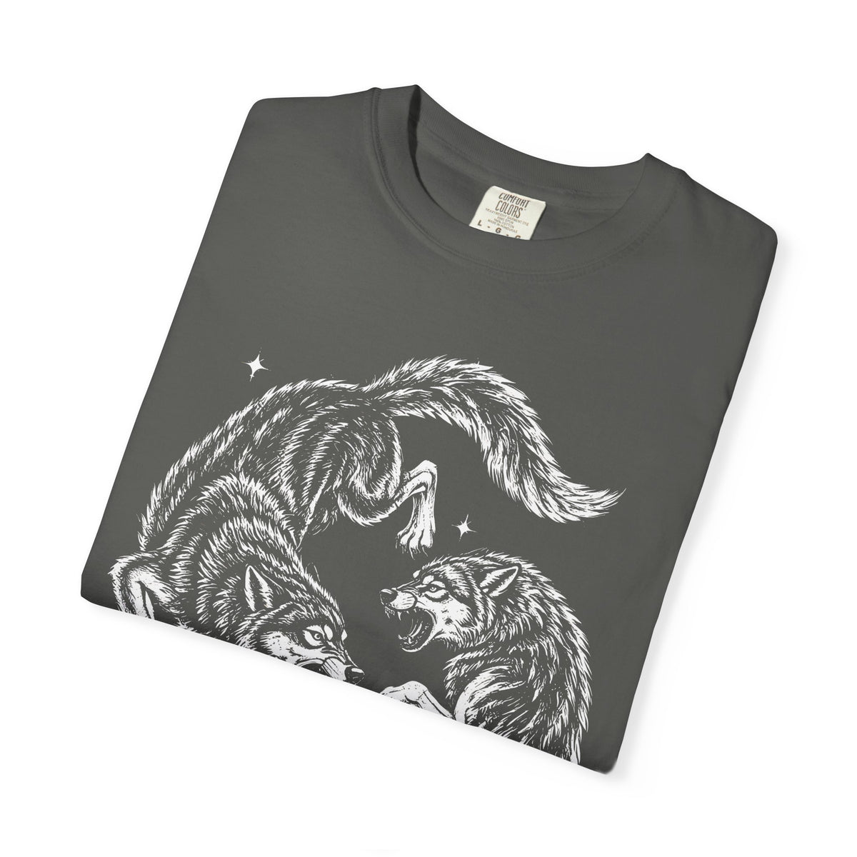 Twin Wolves Classic Tee | 90s Vintage | Dark Nature Wolf
